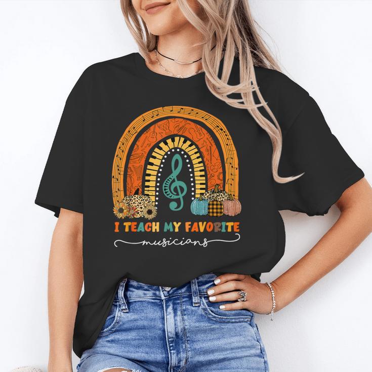 Music Teacher I Teach My Favorite Musicians Autumn Rainbow Men Women Unisex T-Shirt, funny gift