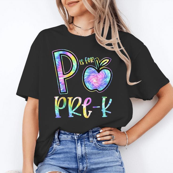 P Is For Pre-K Preschool Teacher Tie Dye Back To School Unisex T-Shirt, funny gift P Is For Pre-K Preschool Teacher Tie Dye Back To School Unisex T-Shirt, funny gift