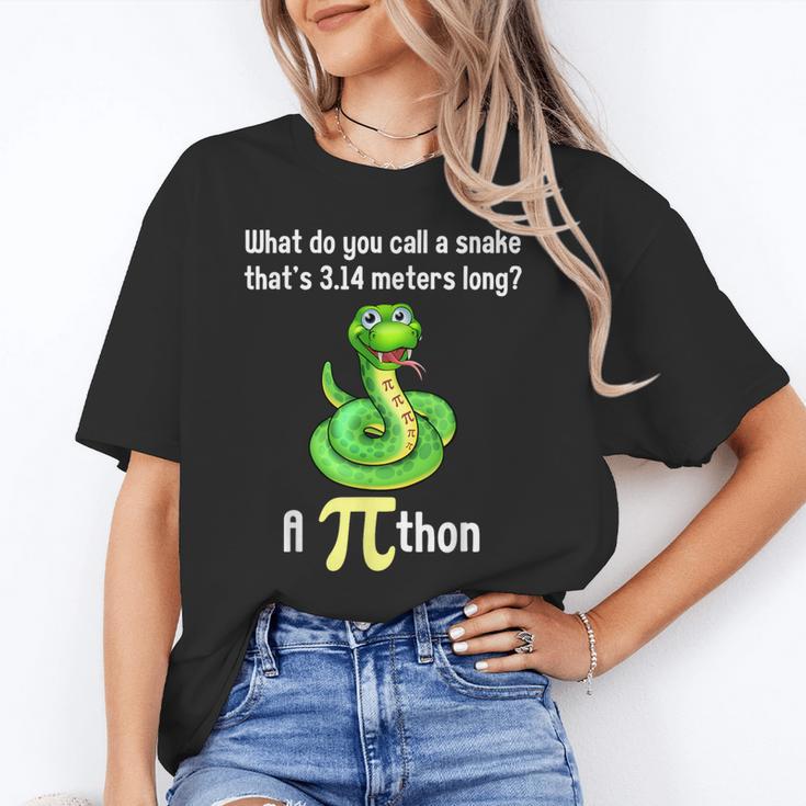 Pi Day Puns Pithon Math Teacher Jokes Women Men Kids Unisex T-Shirt, funny gift
