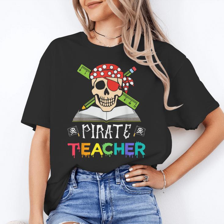 Pirate Teacher Halloween Skull Adult Unisex T-Shirt, funny gift Pirate Teacher Halloween Skull Adult Unisex T-Shirt, funny gift