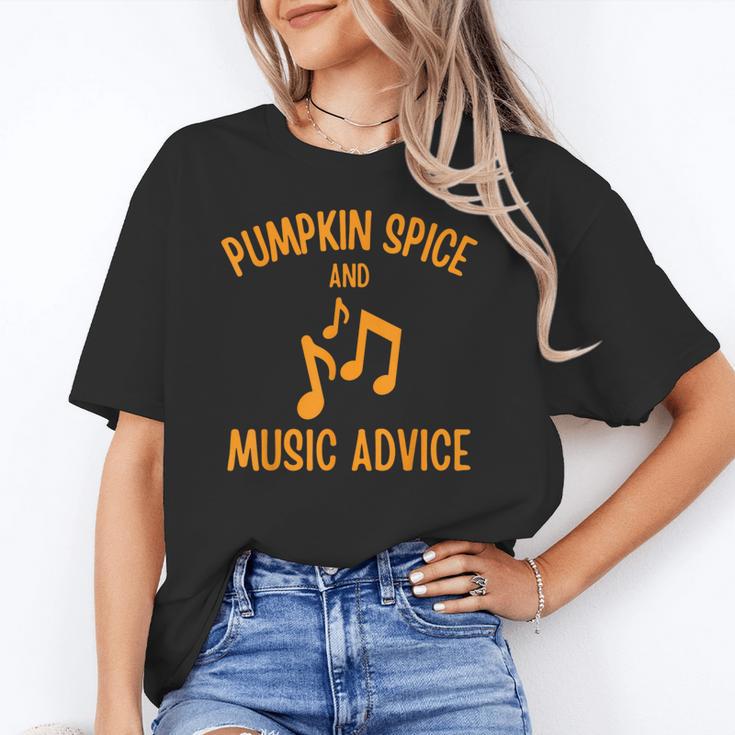 Pumpkin Spice And Music Advice Music Teacher Halloween Unisex T-Shirt, funny gift