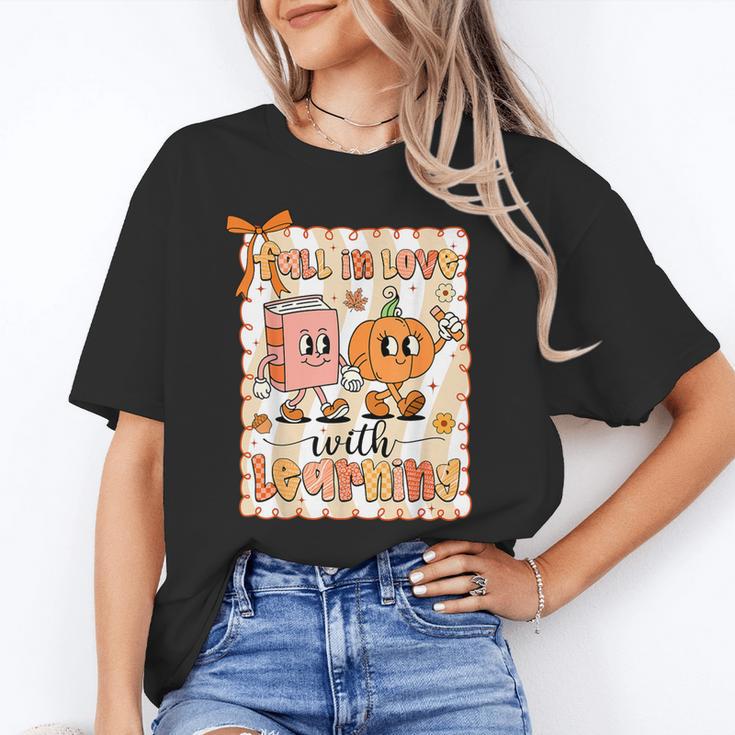 Pumpkin Teacher Preppy Fall In Love With Learning Autumn Unisex T-Shirt, funny gift Pumpkin Teacher Preppy Fall In Love With Learning Autumn Unisex T-Shirt, funny gift