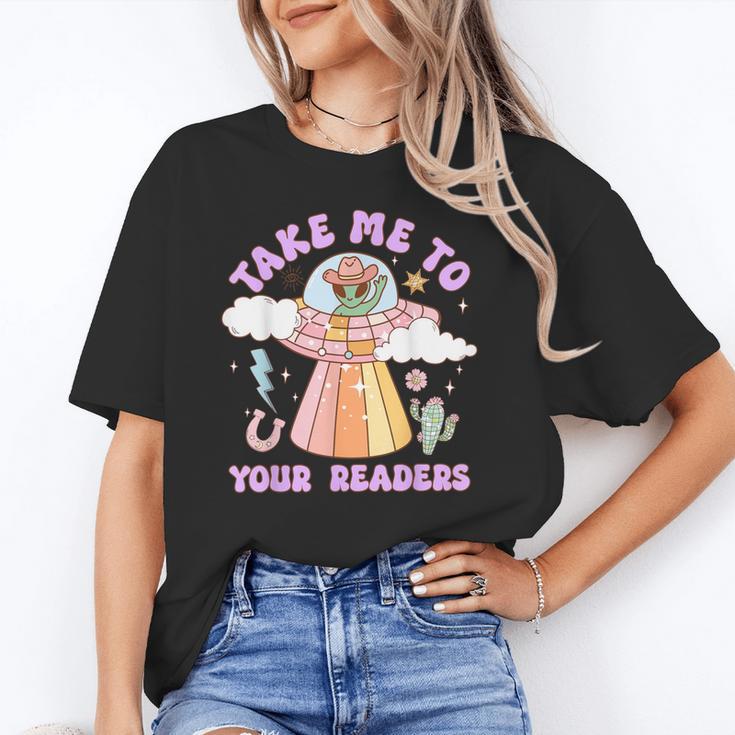 Take Me To Your Readers Alien Teacher Halloween Literacy Unisex T-Shirt, funny gift