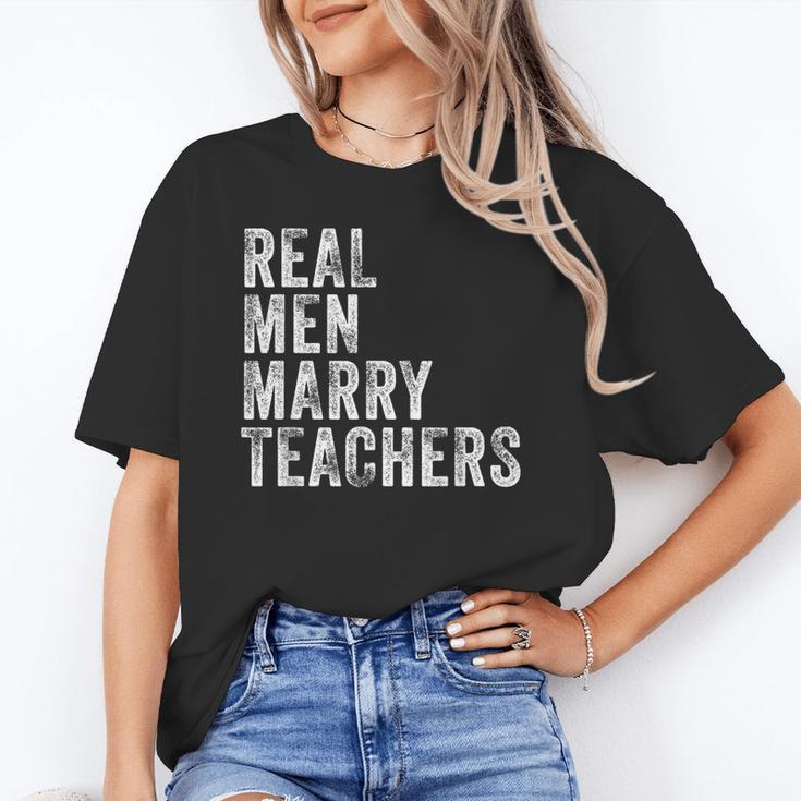 Real Men Marry Teachers Future Husband Wife Engagement Unisex T-Shirt, funny gift Real Men Marry Teachers Future Husband Wife Engagement Unisex T-Shirt, funny gift