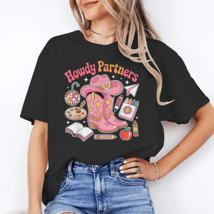 Retro Howdy Partners Cowgirl Cowboy Teacher Back To School Unisex T-Shirt, funny gift Retro Howdy Partners Cowgirl Cowboy Teacher Back To School Unisex T-Shirt, funny gift