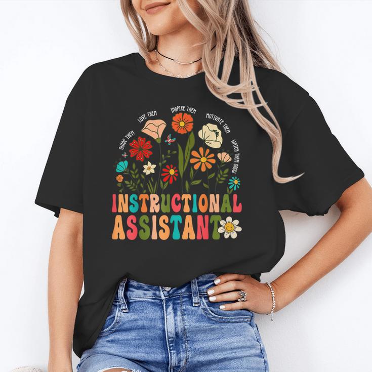 Retro Instructional Assistant Wildflowers Teacher Aide Unisex T-Shirt, funny gift Retro Instructional Assistant Wildflowers Teacher Aide Unisex T-Shirt, funny gift