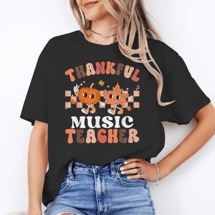 Retro Thankful Music Teacher Pumpkin Fall Thanksgiving Unisex T-Shirt, funny gift Retro Thankful Music Teacher Pumpkin Fall Thanksgiving Unisex T-Shirt, funny gift