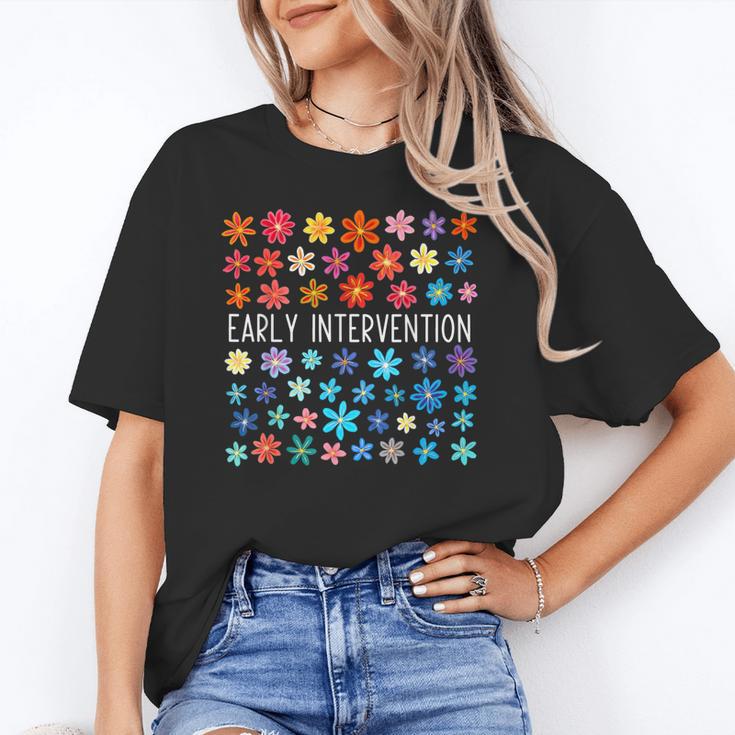 Retro Wildflower Early Intervention Teacher Interventionist Unisex T-Shirt, funny gift Retro Wildflower Early Intervention Teacher Interventionist Unisex T-Shirt, funny gift