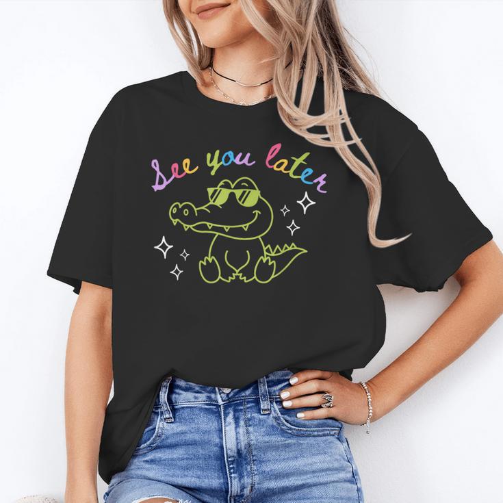 See You Later Teacher Summer Alligator Last Day Of School Unisex T-Shirt, funny gift See You Later Teacher Summer Alligator Last Day Of School Unisex T-Shirt, funny gift