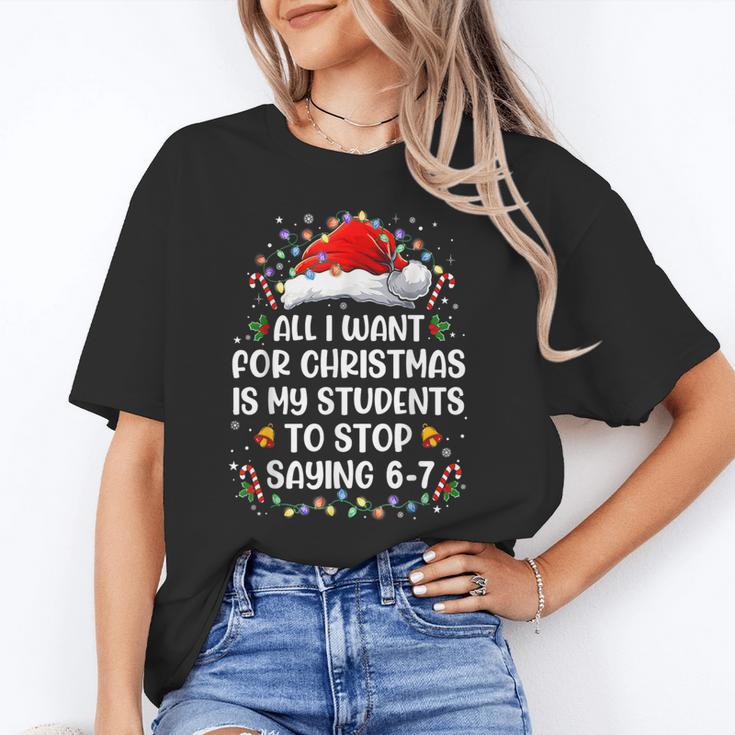 Stop Saying 6-7 Teacher Students 67 Christmas Meme 6 7 Unisex T-Shirt, funny gift Stop Saying 6-7 Teacher Students 67 Christmas Meme 6 7 Unisex T-Shirt, funny gift