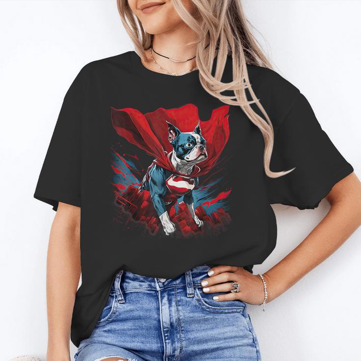 Super Power Superhero Boston Terrier Dog For Men Women Kids Unisex T-Shirt, funny gift