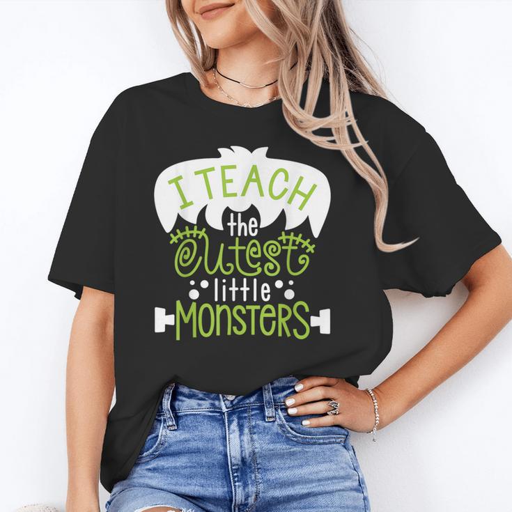 I Teach The Cutest Little Monsters Halloween Teacher Spooky Unisex T-Shirt, funny gift