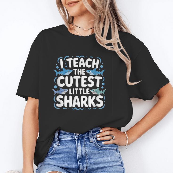 I Teach The Cutest Little Sharks Teacher School Unisex T-Shirt, funny gift I Teach The Cutest Little Sharks Teacher School Unisex T-Shirt, funny gift