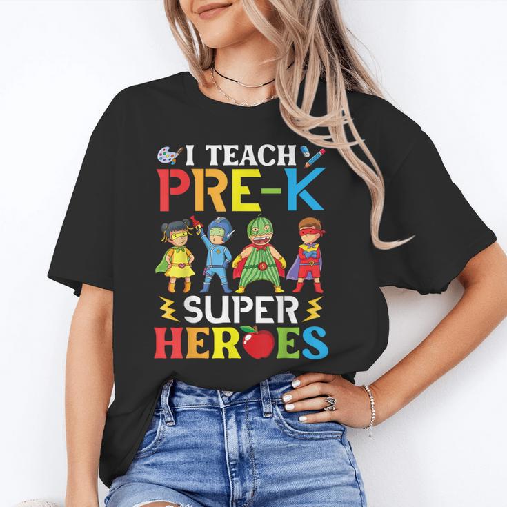 I Teach Pre-K Superheroes Students Teacher Back To School Unisex T-Shirt, funny gift I Teach Pre-K Superheroes Students Teacher Back To School Unisex T-Shirt, funny gift