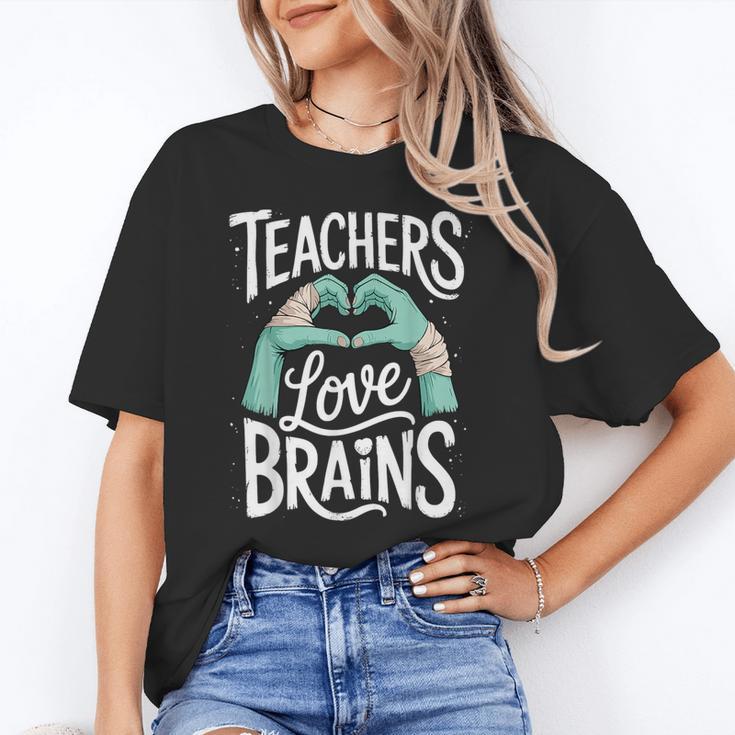 Teacher Halloween Shirt Women Men Teachers Love Brains Unisex T-Shirt, funny gift Teacher Halloween Shirt Women Men Teachers Love Brains Unisex T-Shirt, funny gift