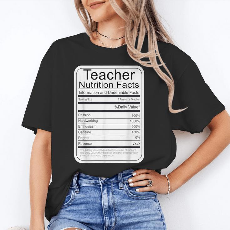 Teacher Nutrition Facts Teachers Nutritional Fact Unisex T-Shirt, funny gift Teacher Nutrition Facts Teachers Nutritional Fact Unisex T-Shirt, funny gift
