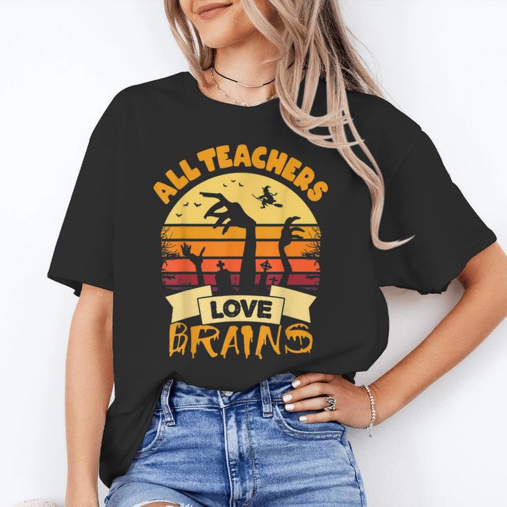 Teacher Shirts Halloween All Teachers Love Brains Unisex T-Shirt, funny gift