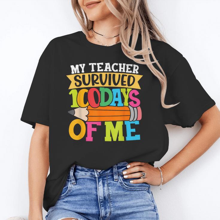 My Teacher Survived 100 Days Of Me 100th Day Of School Kids Unisex T-Shirt, funny gift