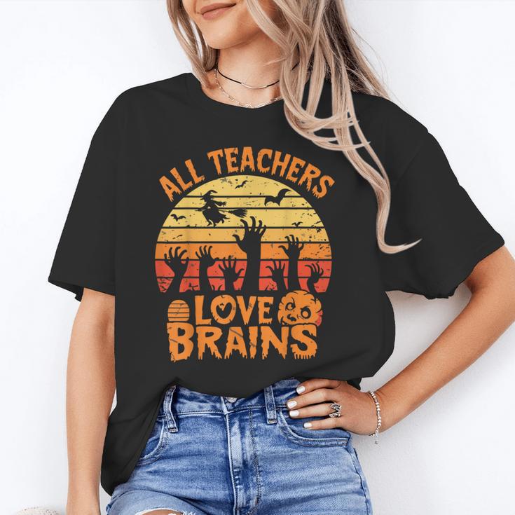 All Teachers Love Brains Teachers Halloween Teacher Unisex T-Shirt, funny gift All Teachers Love Brains Teachers Halloween Teacher Unisex T-Shirt, funny gift