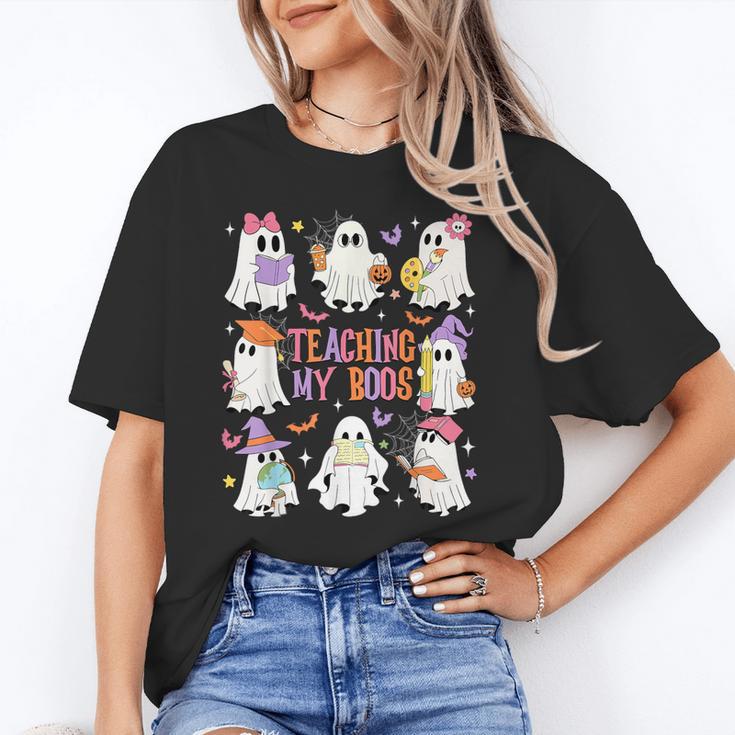 Teaching My Boos Teacher Cute Ghost Groovy Teacher Halloween Unisex T-Shirt, Groovy Teacher Shirts, funny gift Teaching My Boos Teacher Cute Ghost Groovy Teacher Halloween Unisex T-Shirt, Groovy Teacher Shirts, funny gift