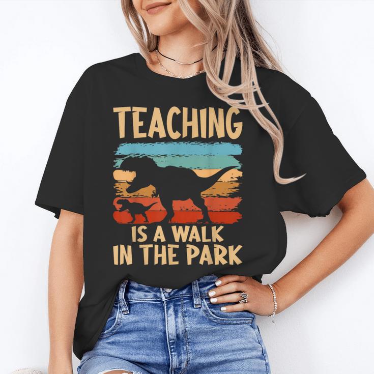 Teaching Is a Walk In Park Dinosaur Teacher Unisex T-Shirt, funny gift Teaching Is a Walk In Park Dinosaur Teacher Unisex T-Shirt, funny gift