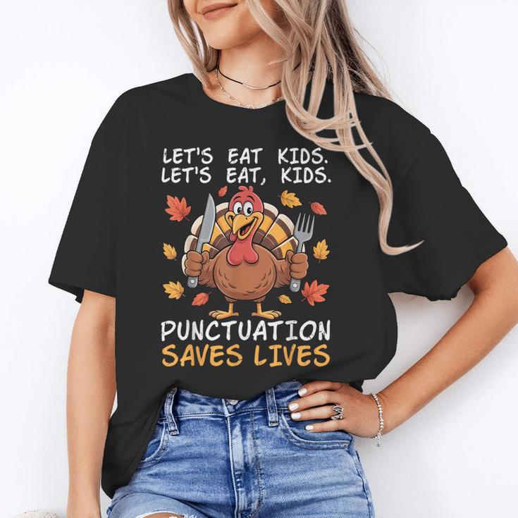 Thanksgiving Teacher Turkey Lets Eat Kids Punctuation Unisex T-Shirt, funny gift Thanksgiving Teacher Turkey Lets Eat Kids Punctuation Unisex T-Shirt, funny gift