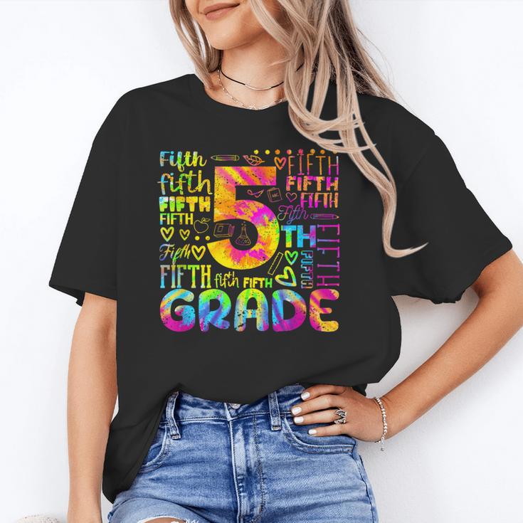 Tie Dye 5th Grade Typography Team Fifth Grade Teacher For Men Women Girls Kids Unisex T-Shirt, funny gift