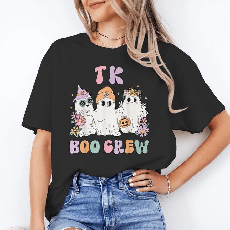 TK Boo Crew Retro Groovy Halloween Floral Ghost TK Teacher Unisex T-Shirt, Groovy Teacher Shirts, funny gift TK Boo Crew Retro Groovy Halloween Floral Ghost TK Teacher Unisex T-Shirt, Groovy Teacher Shirts, funny gift