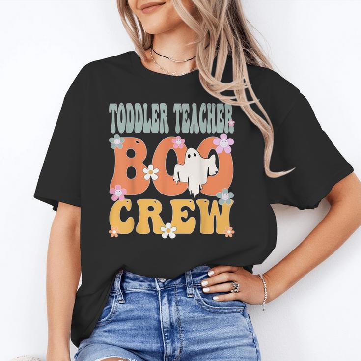 Toddler Teacher Boo Crew Ghost Groovy Halloween For Women Unisex T-Shirt, Groovy Teacher Shirts, funny gift