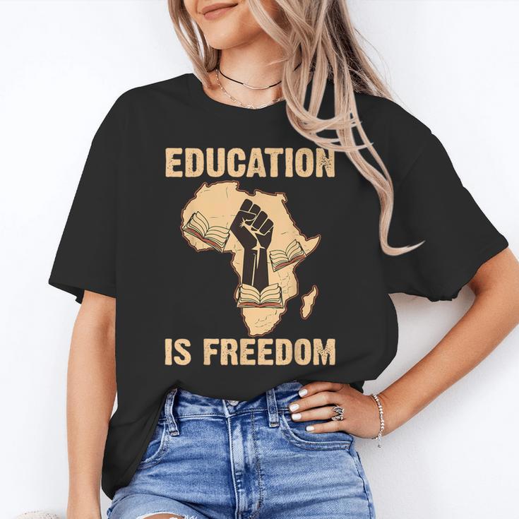 History Education Is Freedom African Map Black Teacher Unisex T-Shirt, History Teacher Shirts, funny gift