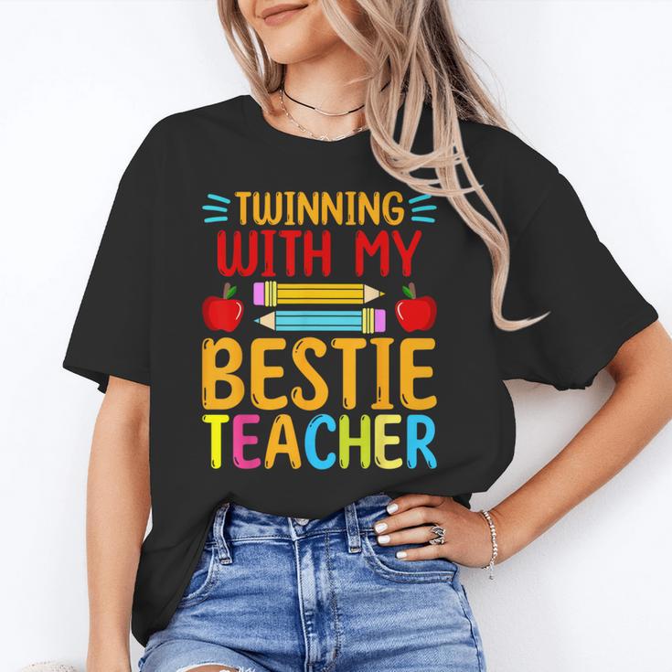 Twinning With My Bestie Teacher Boy Spirit Week Twin Day Unisex T-Shirt, funny gift Twinning With My Bestie Teacher Boy Spirit Week Twin Day Unisex T-Shirt, funny gift