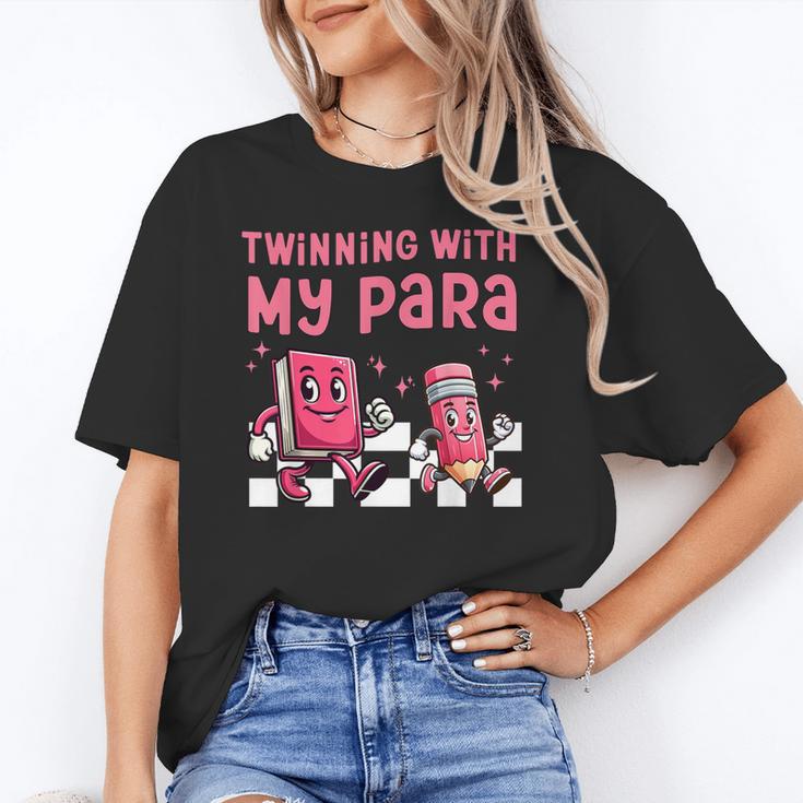 Twinning With My Para Teacher Matching Paraprofessional 70s For Men Women Unisex T-Shirt, funny gift Twinning With My Para Teacher Matching Paraprofessional 70s For Men Women Unisex T-Shirt, funny gift