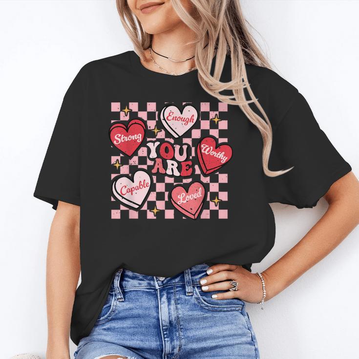 Valentine You Are Loved Worthy Enough Candy Heart Teacher For Men Women Girls Kids Unisex T-Shirt, funny gift Valentine You Are Loved Worthy Enough Candy Heart Teacher For Men Women Girls Kids Unisex T-Shirt, funny gift