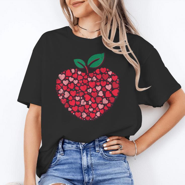 Valentines Day Teacher Hearts Apple Love Teach Women Men Unisex T-Shirt, funny gift Valentines Day Teacher Hearts Apple Love Teach Women Men Unisex T-Shirt, funny gift