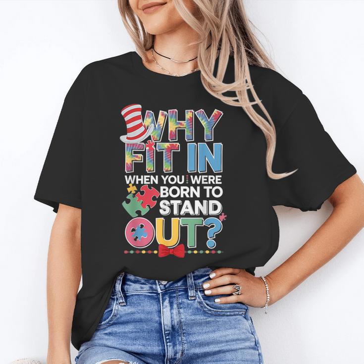 Why Fit In Doctor Teacher Cat In Hat Cool Autism Awareness Men Women Kids Unisex T-Shirt, funny gift Why Fit In Doctor Teacher Cat In Hat Cool Autism Awareness Men Women Kids Unisex T-Shirt, funny gift