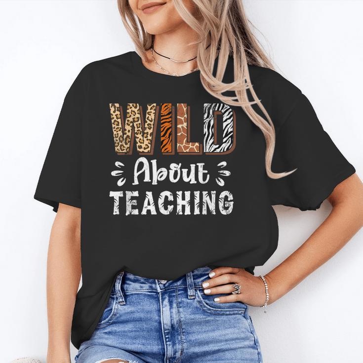 Wild About Teaching Teacher Lover Animals Leopard Zebra Unisex T-Shirt, funny gift Wild About Teaching Teacher Lover Animals Leopard Zebra Unisex T-Shirt, funny gift