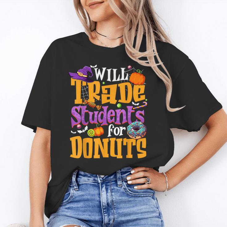 Will Trade Students For Donuts Halloween Teacher Unisex T-Shirt, funny gift Will Trade Students For Donuts Halloween Teacher Unisex T-Shirt, funny gift