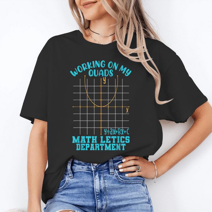 Working On My Quads Algebra Math Teacher Humor Unisex T-Shirt, funny gift