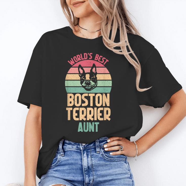 Worlds Best Boston Terrier Aunt Unisex T-Shirt, funny gift