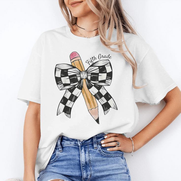 Back To School Hello Fifth Grade Teacher Coquette Pencil Bow Unisex T-Shirt, funny gift Back To School Hello Fifth Grade Teacher Coquette Pencil Bow Unisex T-Shirt, funny gift