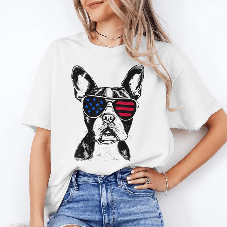 Boston Terrier Dog 4th July America USA Flag Men Women Kids Unisex T-Shirt, Boston Terrier 4th Of July Shirts, funny gift