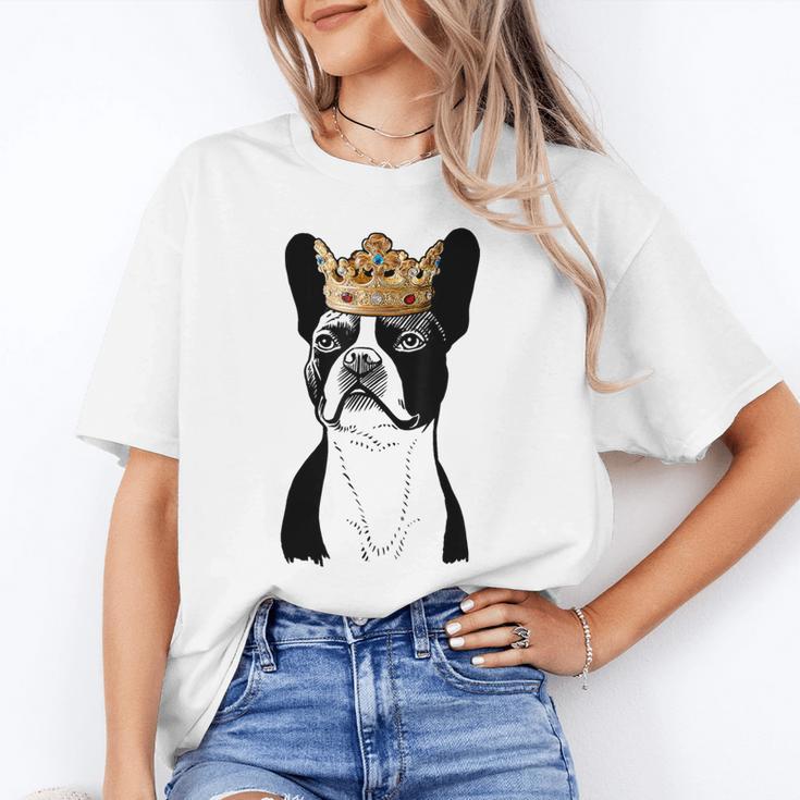 Boston Terrier Dog Wearing Crown For Men Women Girls Kids Unisex T-Shirt, funny gift