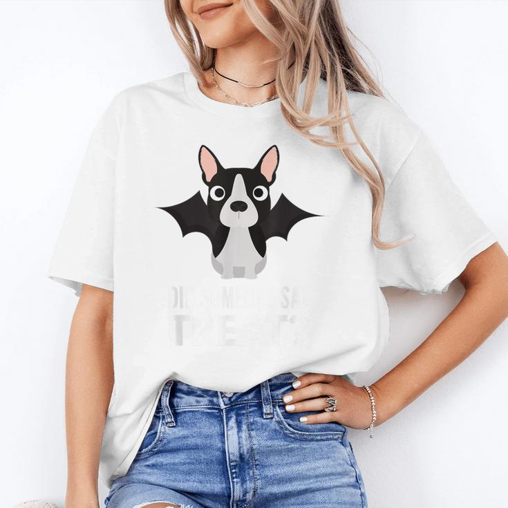 Boston Terrier Halloween Shirt Did Someone Say Treat Unisex T-Shirt, Boston Terrier Halloween Shirts, funny gift