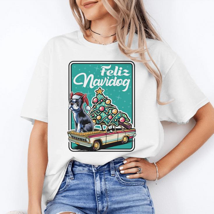 Boston Terrier Merry Christmas Tree Truck Dog X-Mas Unisex T-Shirt, Boston Terrier Christmas Shirts, funny gift