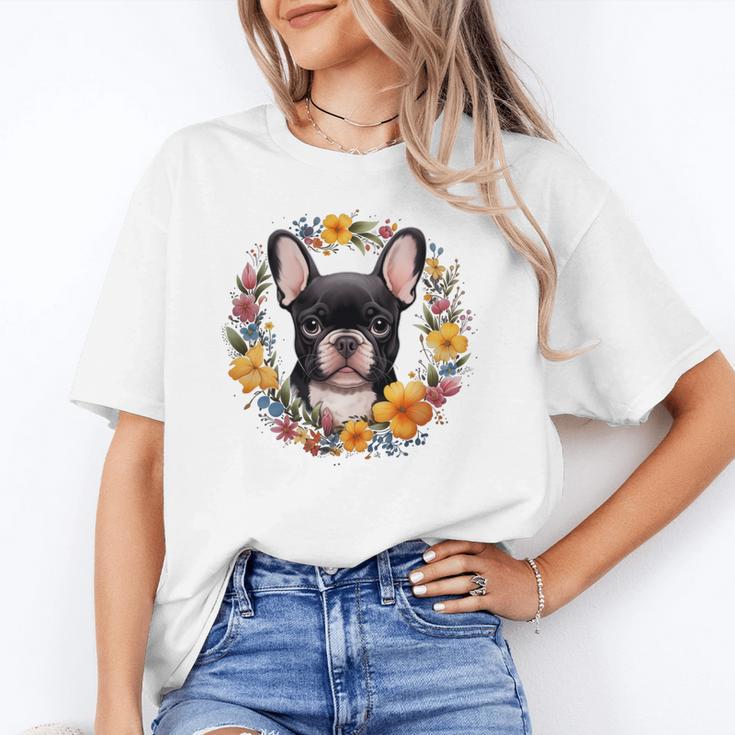 Boston Terrier Mom Floral Bostie Dog Lover Flowers Cute Unisex T-Shirt, Boston Terrier Mom Shirts, funny gift