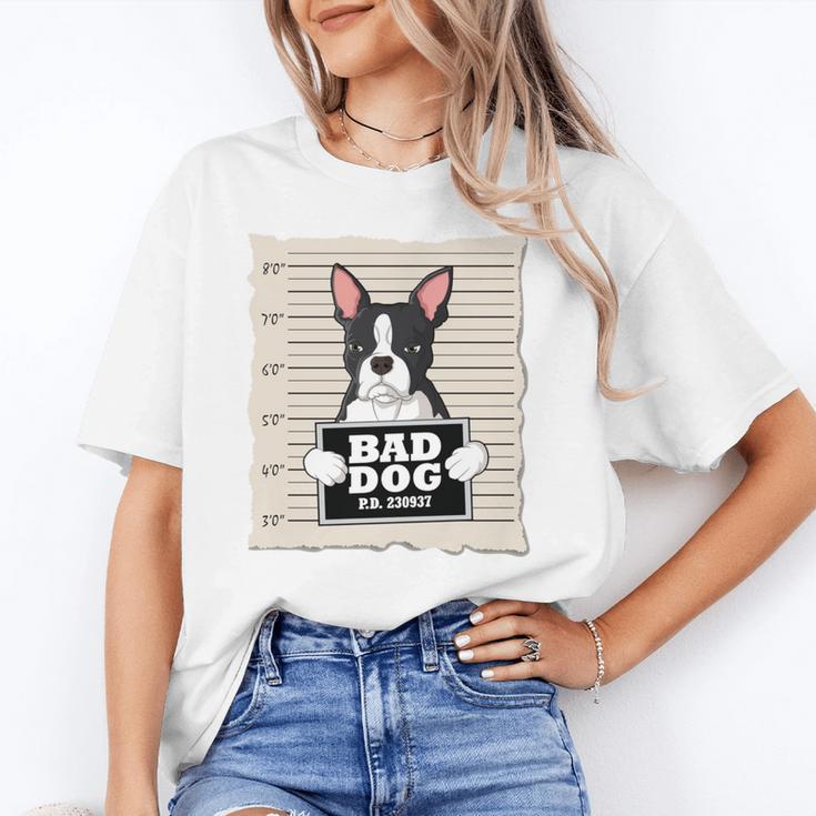 Boston Terrier Mug Shot Guilty Dog Unisex T-Shirt, funny gift