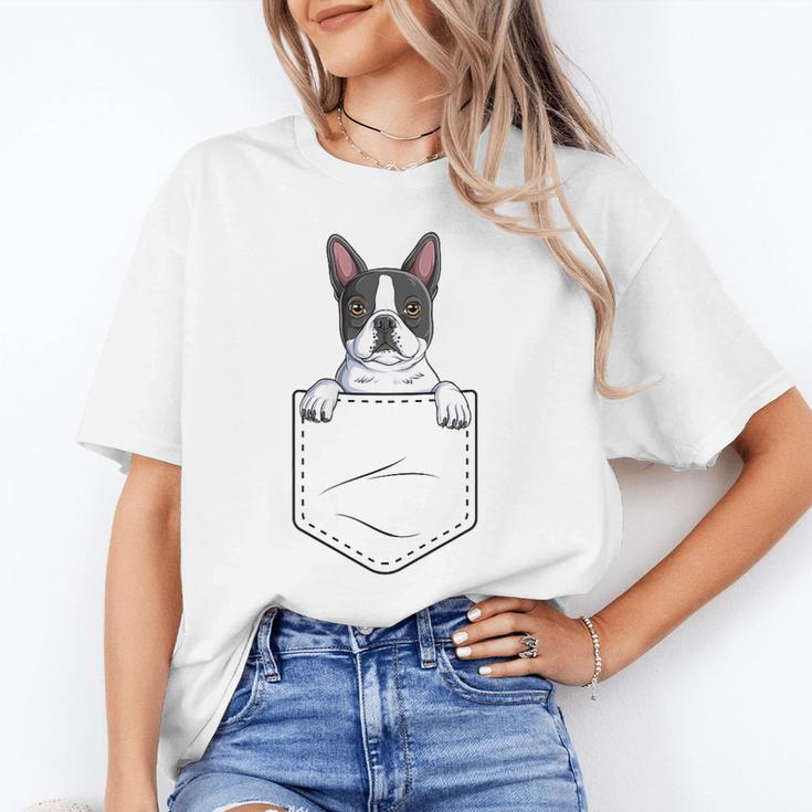 Boston Terrier In The Pocket Cute Boston Terrier Dog Lovers Men Women Girls Kids Unisex T-Shirt, funny gift