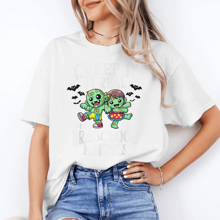 Creepin It Real Monster School Preschool Teacher Halloween Unisex T-Shirt, funny gift