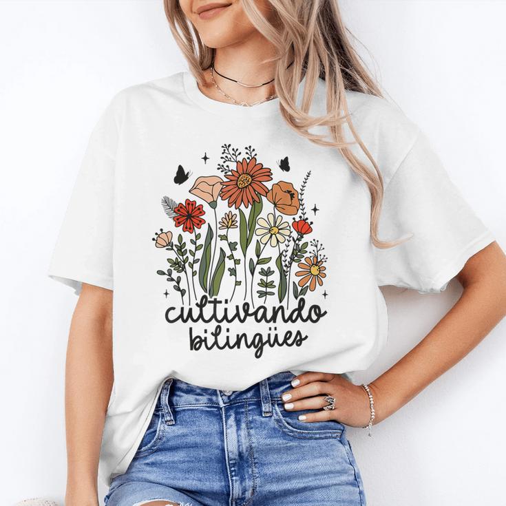 Cultivando Bilingues Dual Language Crew Bilingual Teacher Men Women Girls Kids Unisex T-Shirt, funny gift