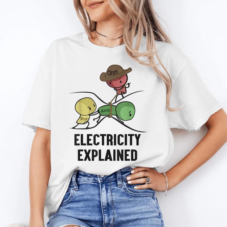 Electricity Explained Physics Nerd I Teacher School Unisex T-Shirt, funny gift